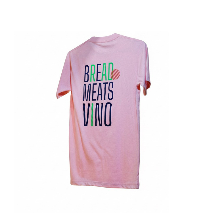 Larder Bread Vino Meats Pink T-Shirt