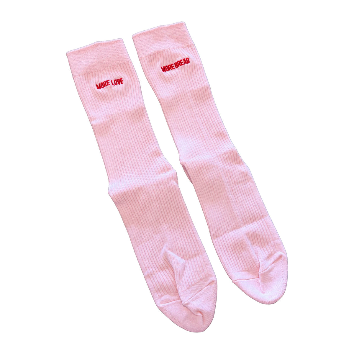 Larder “More Love More Bread” Pink sock