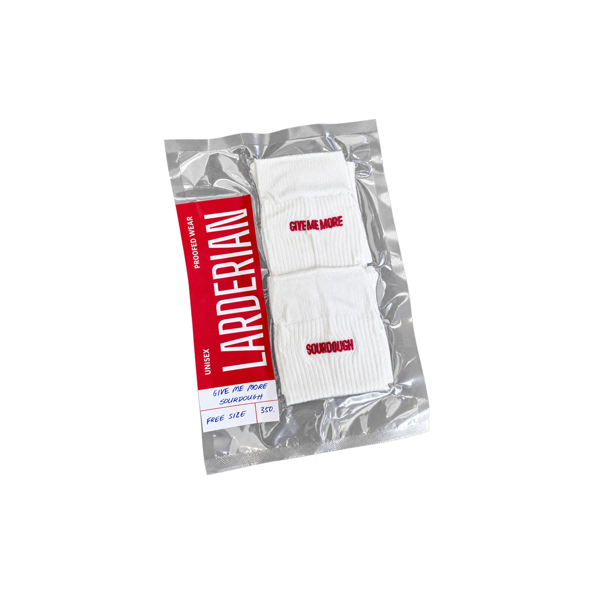 Larder “Give Me More Sourdough” White sock